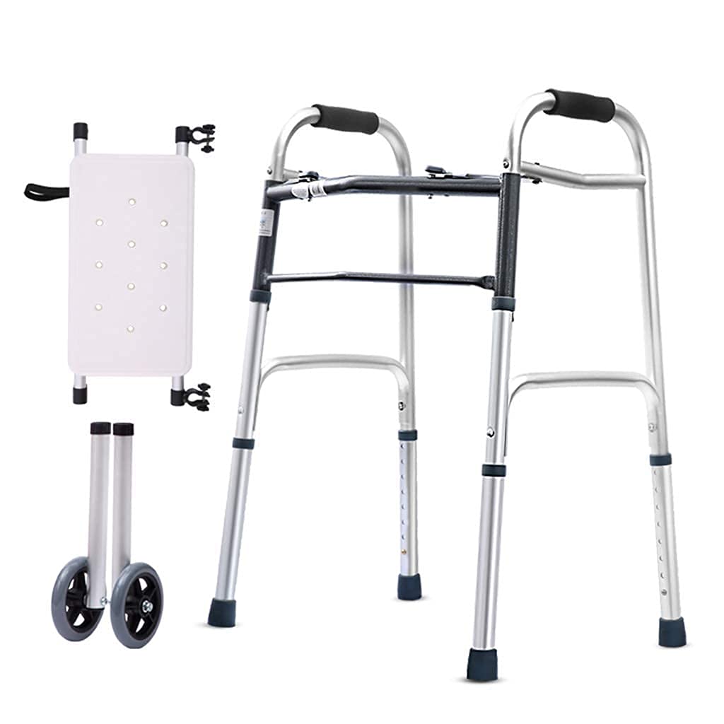 Rollator Walker, krzesło z laską wspomagającą chodzenie, podłokietnik, lekki aluminiowy rollator z wyściełanym siedzeniem, czteronożny chodzik dla osób starszych, teleskopowy, składany, gwiazda