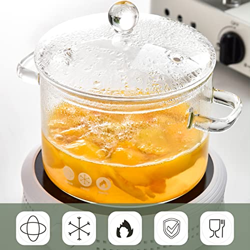 Hoypeyfiy 1.35L Glass Saucepan