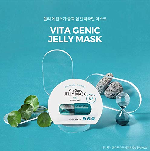 Miniatura 2 de Vita Genic Jelly Cica - Mascarillas faciales de belleza con esencia y complejo vitamínico de 11 vitaminas  Mascarilla coreana para el cuidado de la