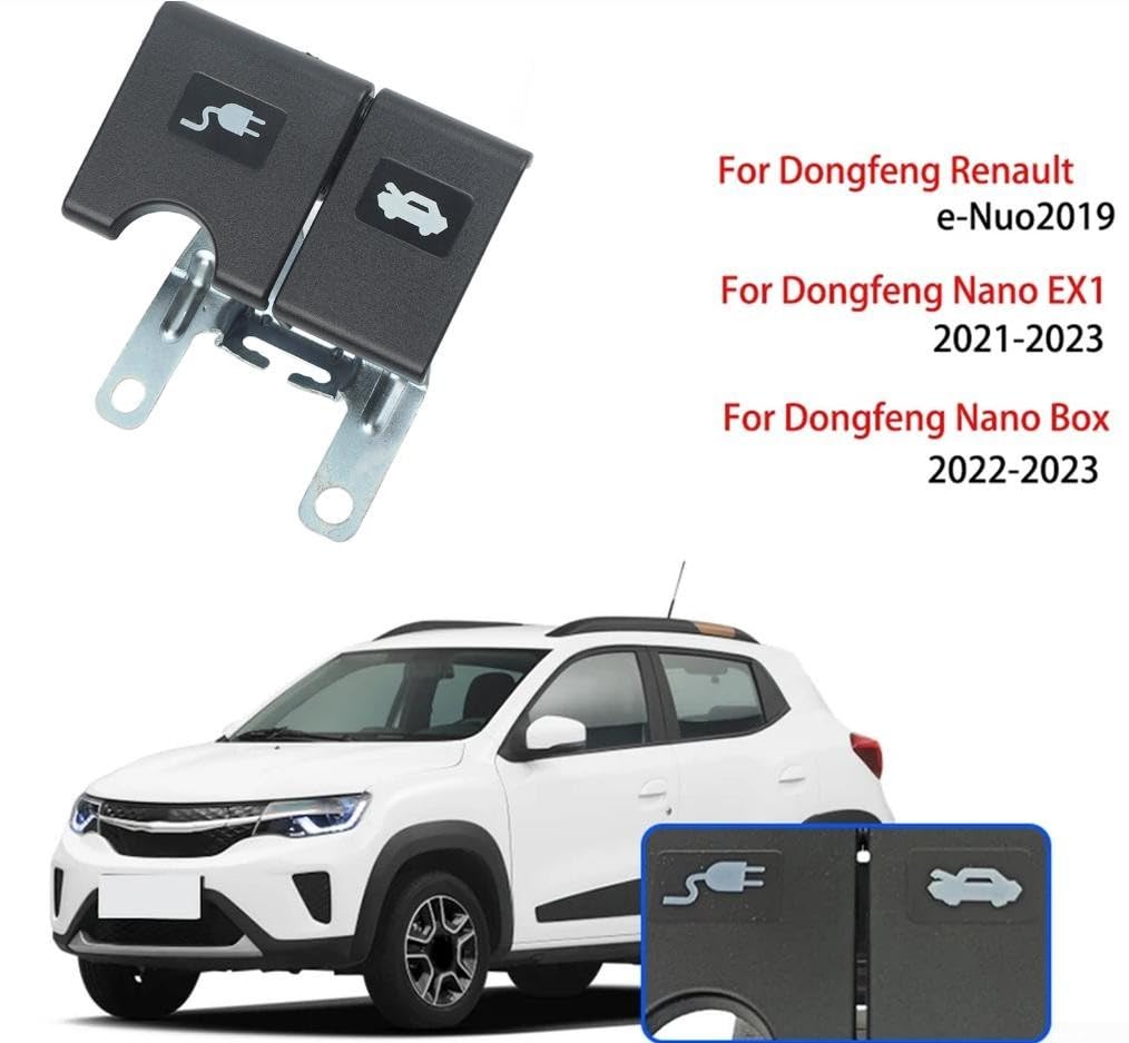 Poignée d'ouverture de capot pour Renault E-Nuo 2019-2023 pour Nano Box EX1 2021-2023, loquet de capot moteur en métal ABS noir