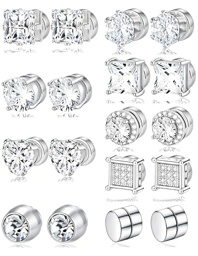 Boucles d'oreilles magnétiques cœur et triangle pour vos soirées