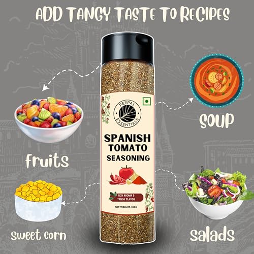 Image of Peepal Essentials Spanish Tomato Seasoning for Salads /Pasta /Roasted Vegetable /soups, Gluten-Free /vegan, pure & natural