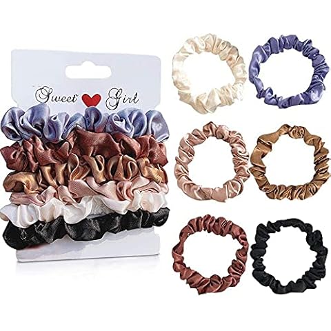Uni-Fine Small Satin Hair Scrunchies Set Cover