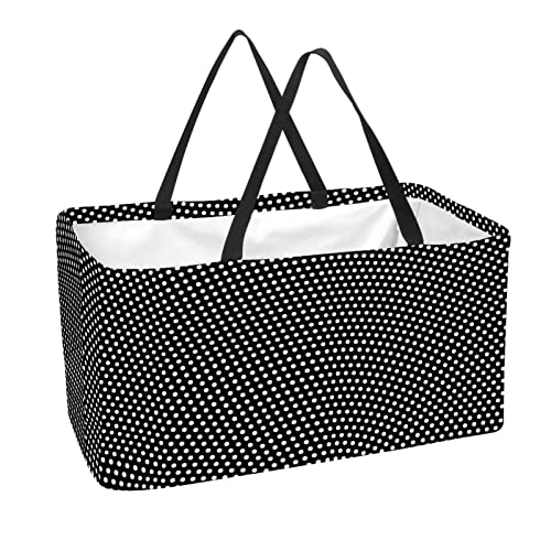 Bolsa de utilidad plegable grande,Bolsa de compras reutilizable de comestibles blanco medio tono