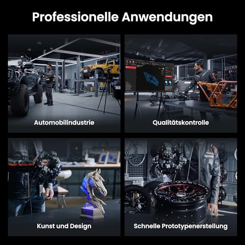 Revopoint Trackit 3D-Scanner mit Optischem Tracking, Präzision mit Messgenauigkeit 0,02 mm, Blaulaser-Scans, Markierungsfreies Scannen für alles, Ultra-realistisches Texture Mapping für 3D-Modelling