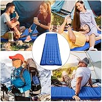 Isomatte Camping, 12CM Verdicktes Aufblasbare Matratze mit integrierte Fußpresse Pumpe und Kissen, Ultraleicht Wasserdicht Luftmatratze Outdoor, Anti-Ripstop Schlafmatte für Wandern und Strand – Ansicht 8