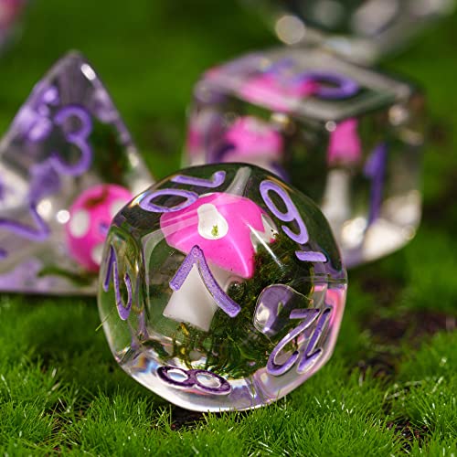 Udixi 7Pcs Polyhedral Dnd Dice, D&D Dice Set Filled With Mushroom And Seaweed For Role Playing Dice Games As Dnd Rpg Mtg Table Games (Seaweed) #TOP4