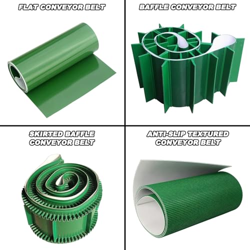 Cinta transportadora de PVC verde para repuesto de tambor de transmisión de fábrica 5