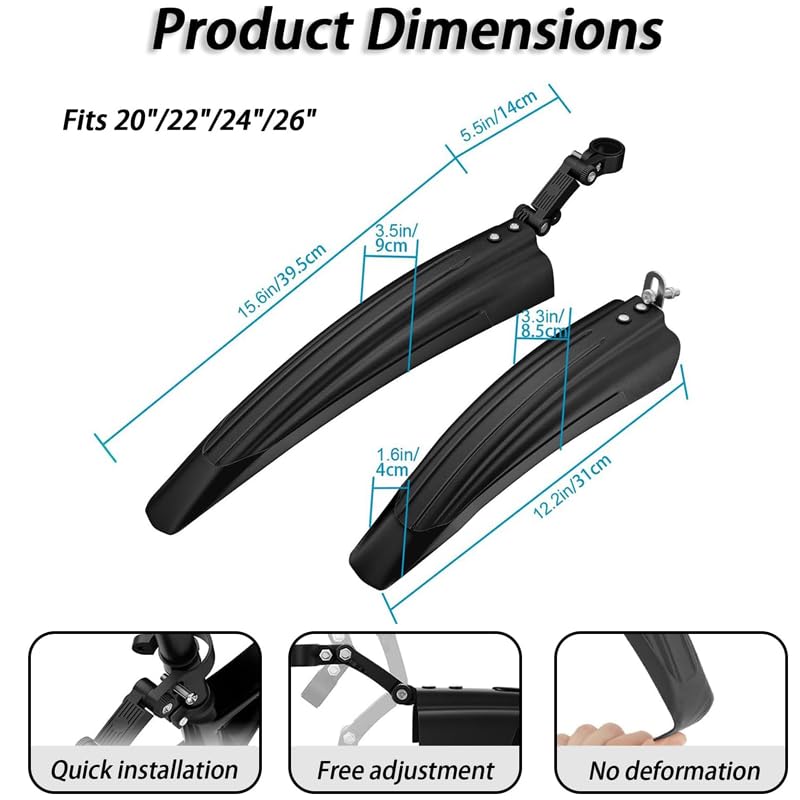 2 Piezas Guardabarros Bicicleta para Giant Revolt X Advanced Pro Road E+, Ciclismo MTB de Montaña, Accesorios Bicicleta Carretera, Delantero y Trasero de Plástico ABS,D