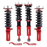 maXpeedingrods Coilovers with 24 Damping Level Setting for BMW 5 series E60 2004-2010 Sedan RWD 520i 525i 528i 530i 535i 545i 550i, Spring Shock Absorber Suspension Coil Struts, Height Adjustable