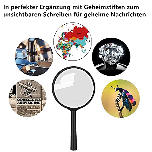 Voarge 8 x vergrootglas voor kinderen, speelgoed, kindersets voor kinderverjaardag, feest, cadeau voor detective, spion… - Image 3