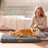 Jolibean Orthopädisches Hundebett Mittelgroße Hunde,106x71cm,Dunkelgrau – Ansicht 2