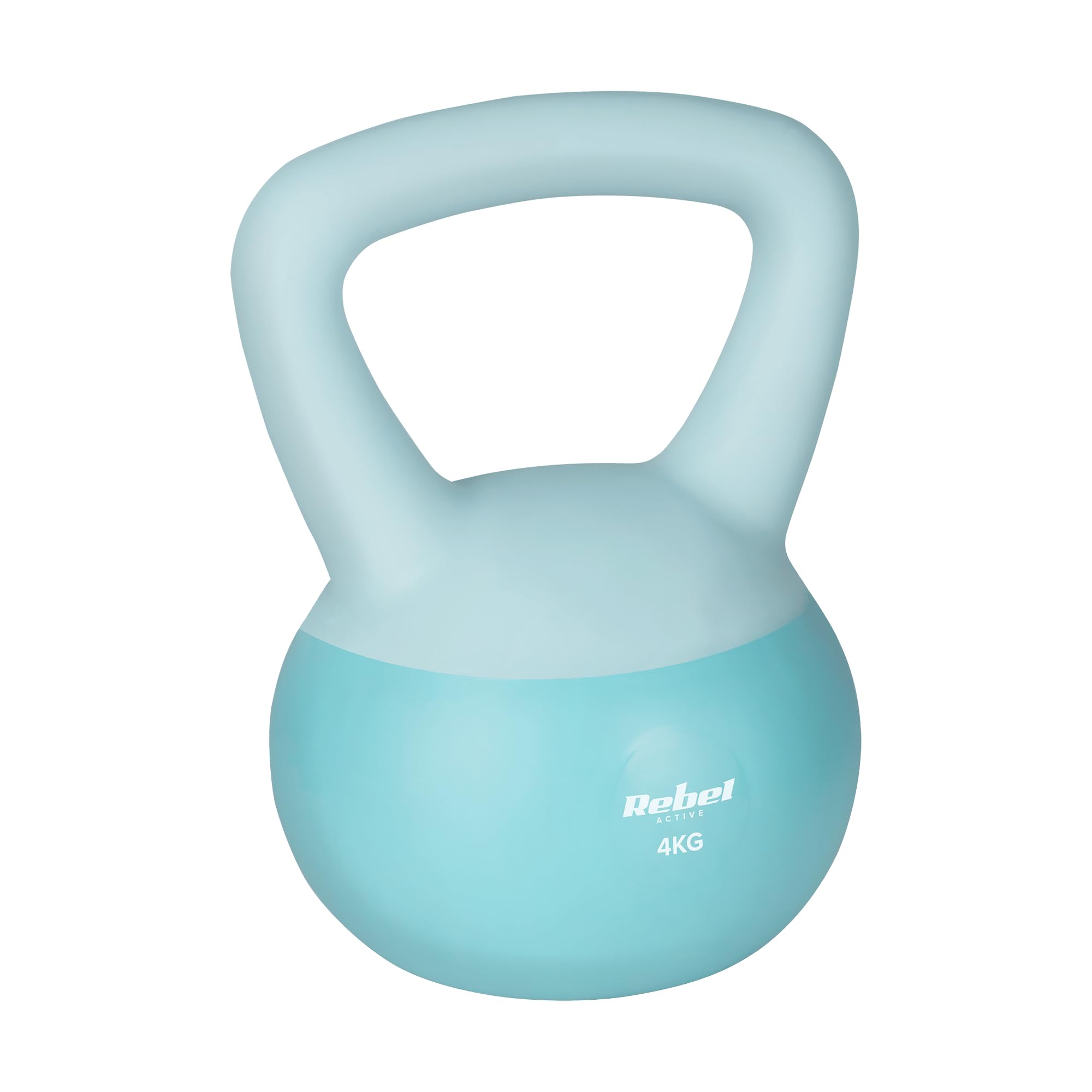 Rebel Kettlebell Soft 4 kg Manubrio silenzioso sicuro in PVC morbido per fitness