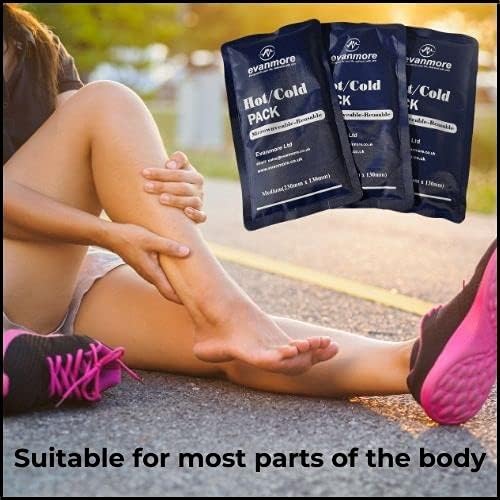 Reusable Hot Cold Gel Pack Packs - 3 x Evanmore, Easy to use - Flexible - Long Lasting - Knee, Shoulder wrap - 13 x 23cm - Image 4
