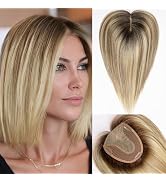 starluck Hair Toppers for Women 14 inch Real Human Hair Topper No Bangs 5
