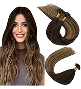 Ugeat U Tip Keratin Bonding Extension Echthaar 55cm 1g/Strähnen Keratin U Tip Extensions Echthaar...