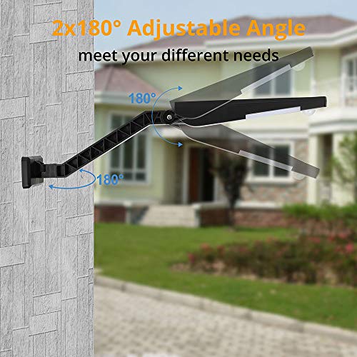 Solar Lights Outdoor, KUFUNG 48 Led Lamp, Wireless Waterproof Solar Flood Light, Security Motion Sensor Light Outdoor Luces Solares for Deck, Fence, Patio, Front Door, Gutter, Yard, Shed, Path(4 Pack)