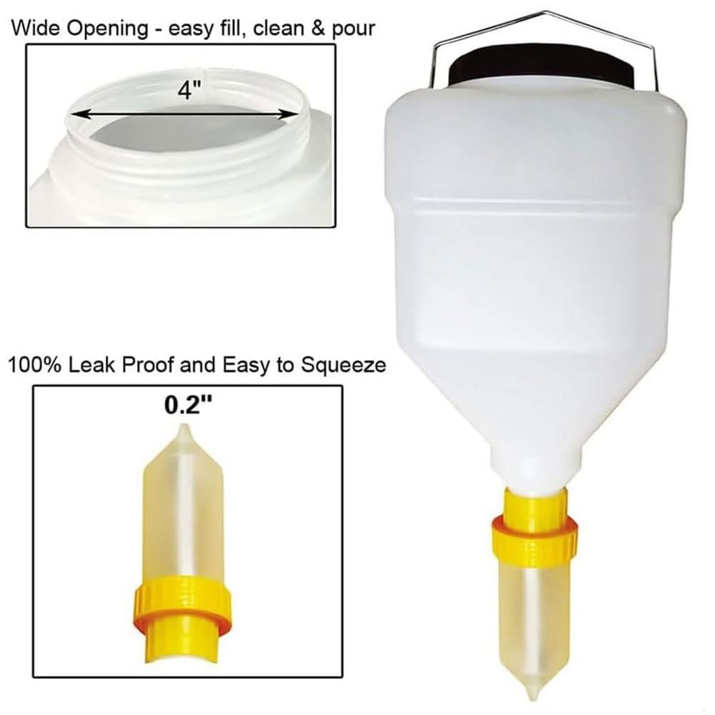 Dispenser per salse, da appendere, per bottiglie di ketchup da 3,5 l/5,5 l, adatto per prodotti alimentari come salse come pomodoro, senape, salsa marrone e marmellate, 5,5 l, barile rotondo