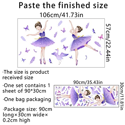 Vinilos Decorativos Ballet Niña Bailarina 7 Piezas miniatura 3