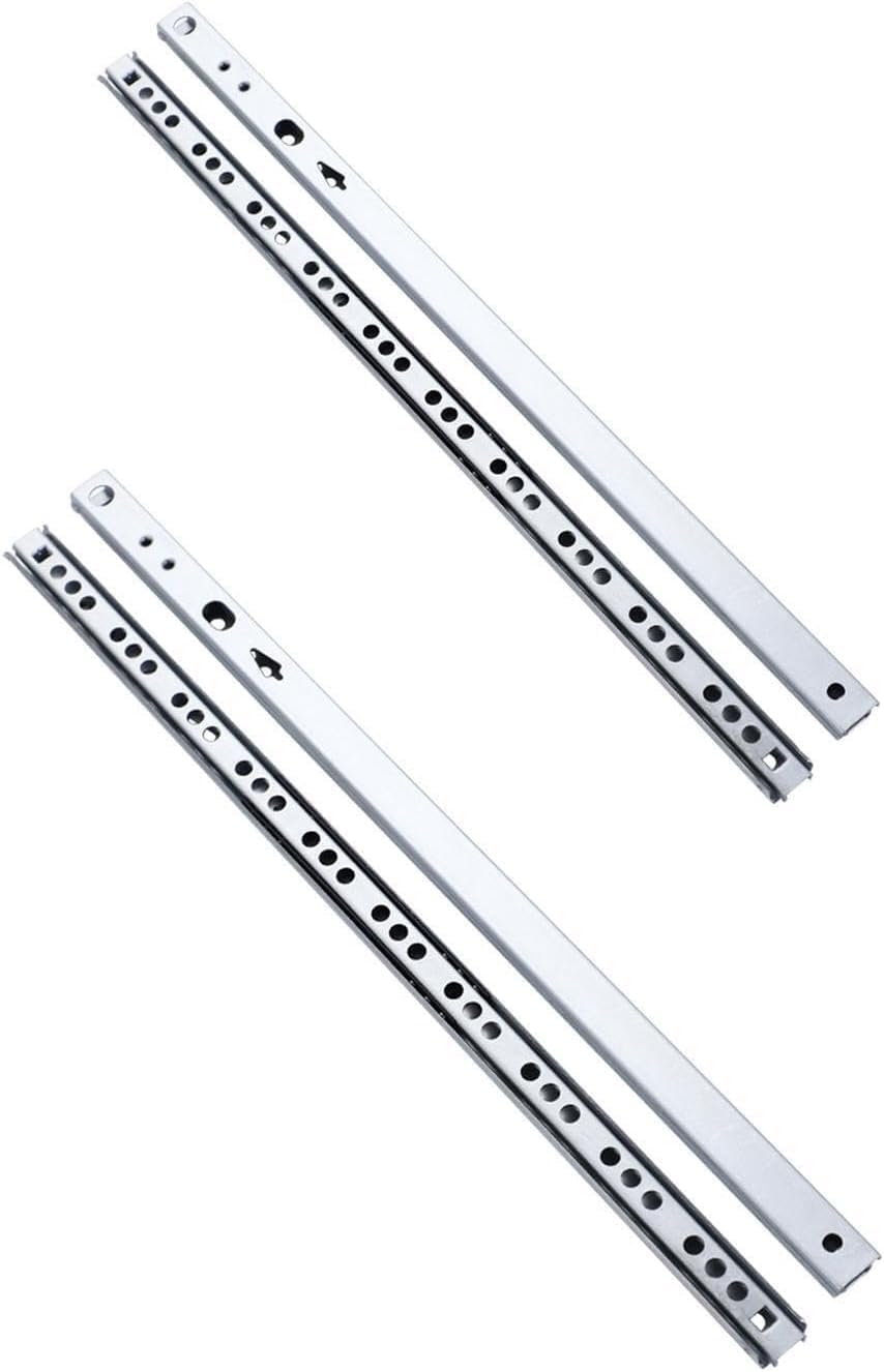 Esese One Color Drawer Slides Rails Track Guide Glides Runners, Hardware Ball Bearing Cabinet Draw For File, Wardrobe(214Mm)