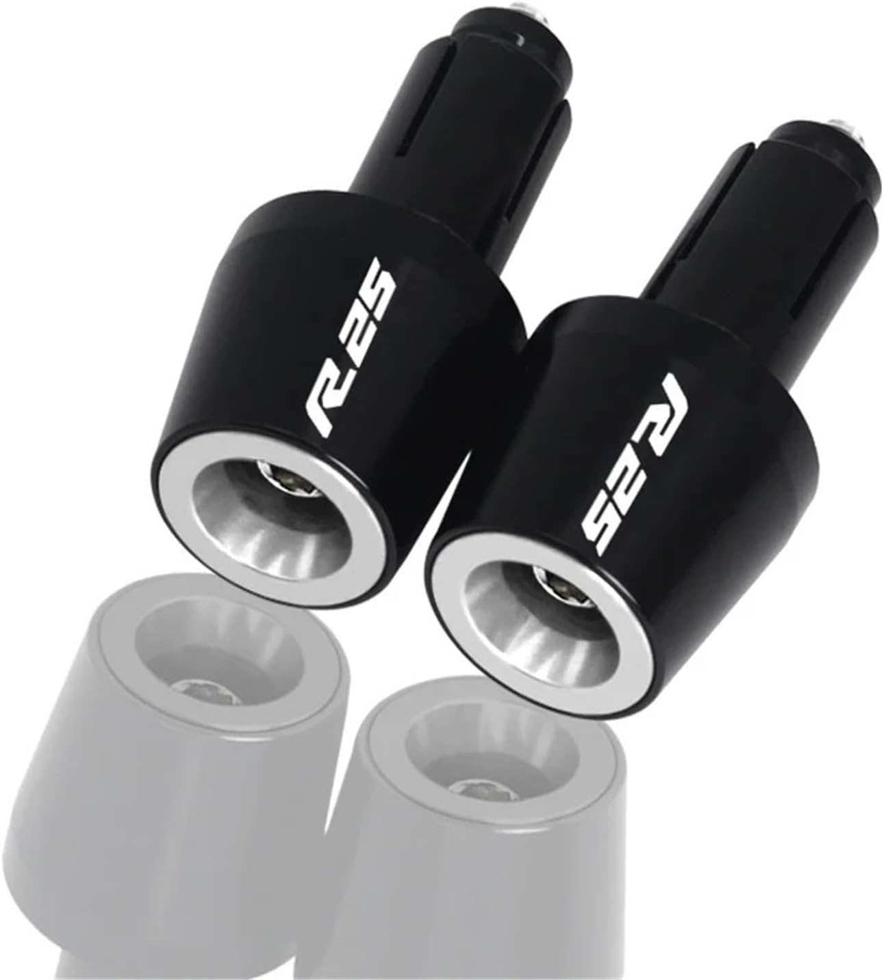 Motorcycle Handle Bar Handlebar Grips Cap End Handle Plugs Cap for YZF-R3 YZF-R25 YZF R3 R25 (Color : Orange R3, Size : 1)