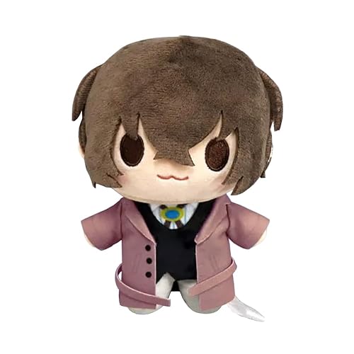 HBGIAY BSD Plush Dazai Osamu Plushies Cute Big Eyes Styling Soft Stuffed Figure 7.87" Nakahara Chuuya Plush Pillow Decor - Dazai Osamu