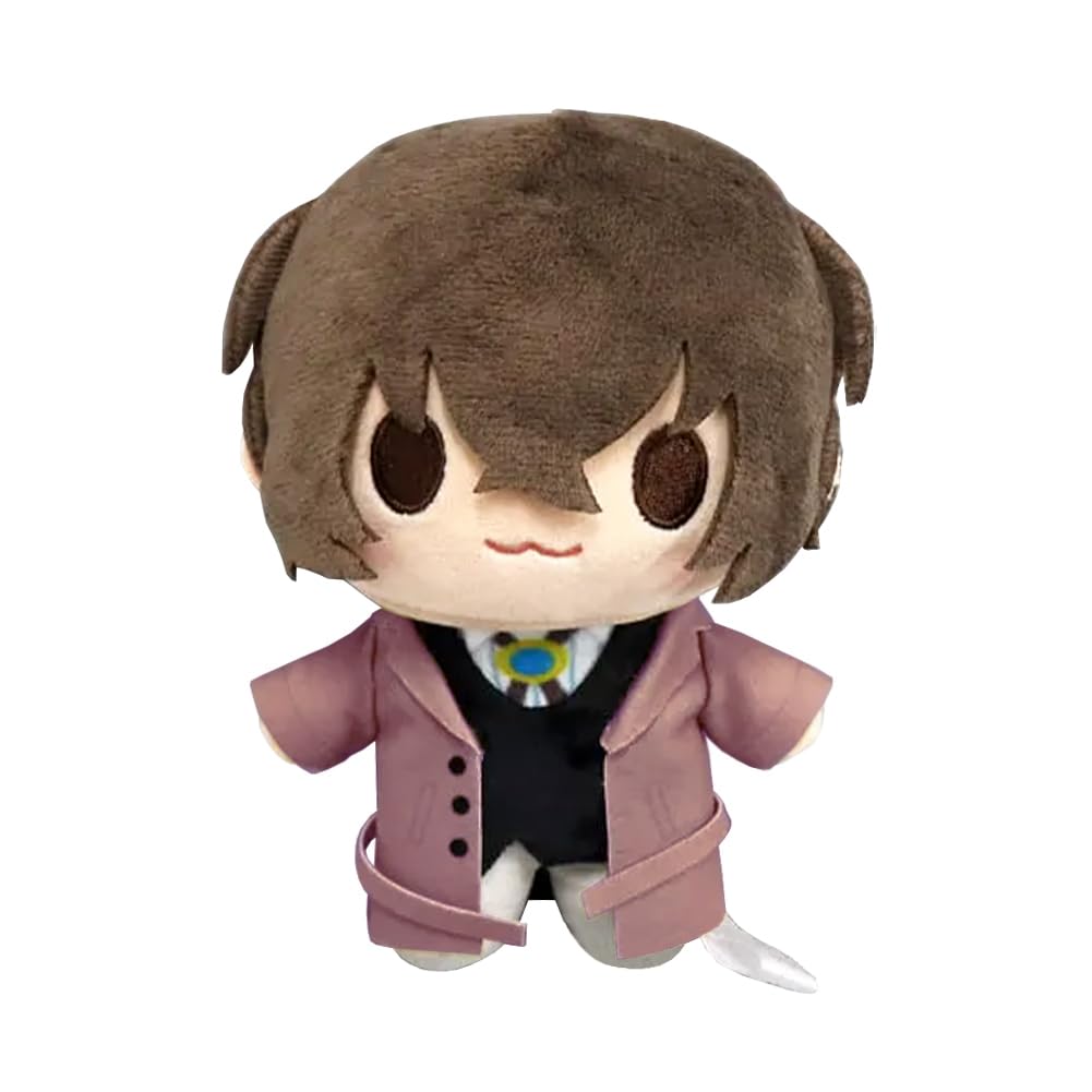 Dazai Osamu Plush Pillow BSD Anime Character Nakahara Chuuya Soft Stuffed Figures 20CM Cartoon Cute Throw Pillows Bedroom Sofa Decoration Gifts for Fans