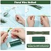 PAXCOO Floral Arrangement Kit with Green Tape and Wire, Boutonniere Flower pin, Wire Cutter for Wreath Making Supplies