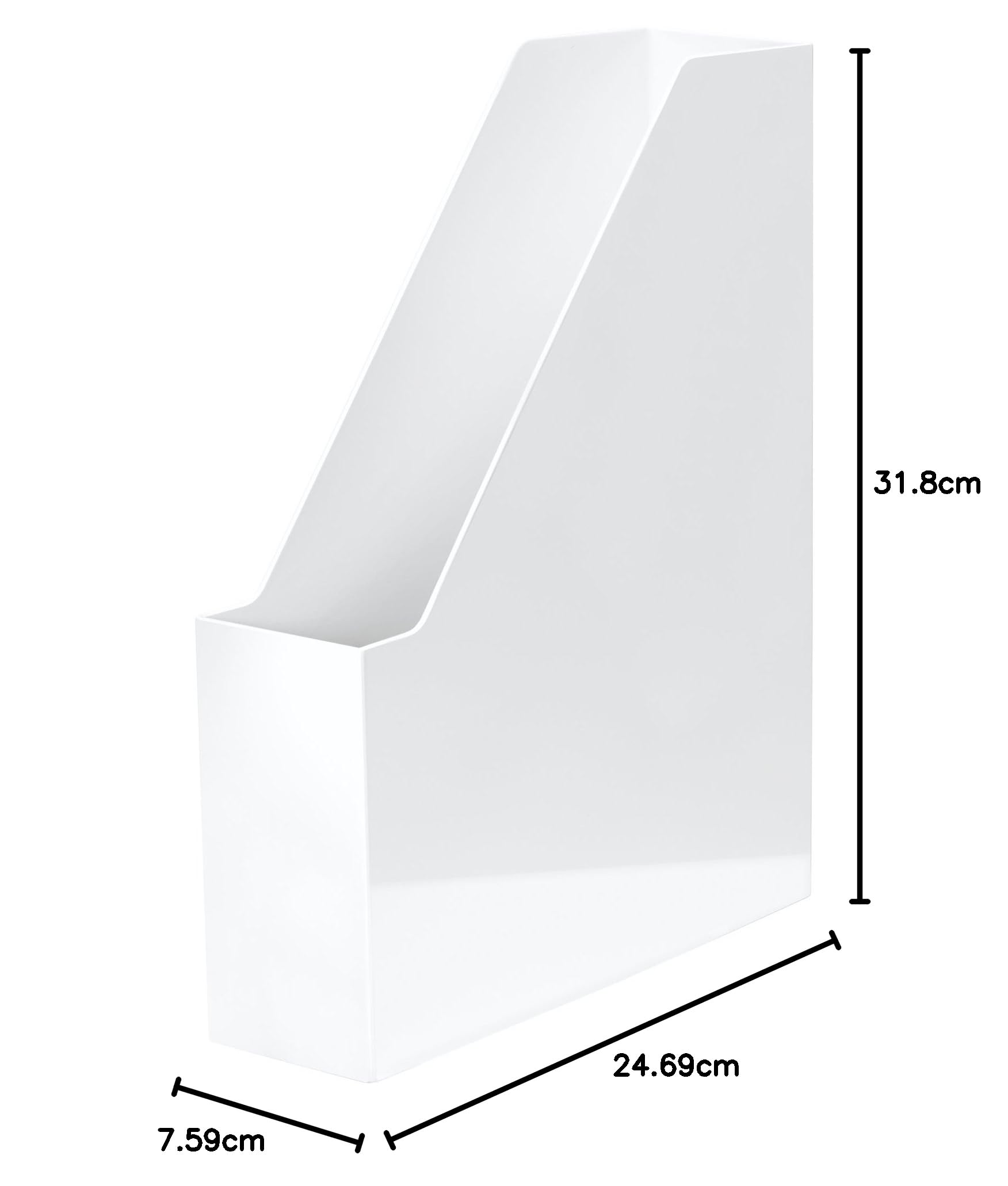 HAN i-Line 16501-12 - Revistero elegante y moderno para cuadernos, revistas y carpetas hasta A4/C4, 2 unidades, color blanco