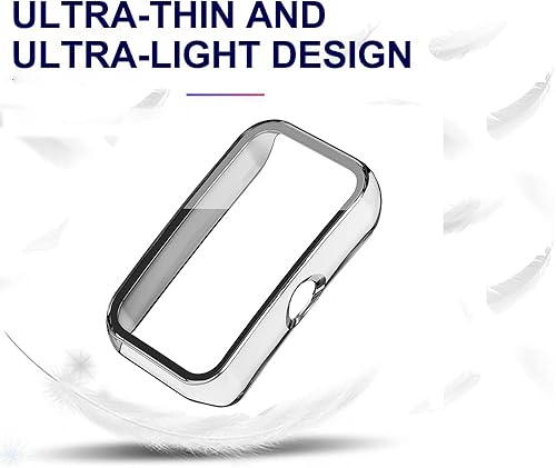 Miniatura 6 de Paquete de 2 Funda con protector de pantalla de vidrio templado compatible con Huawei Watch Fit Mini, dureza 9H de 360, funda protectora ultrafina