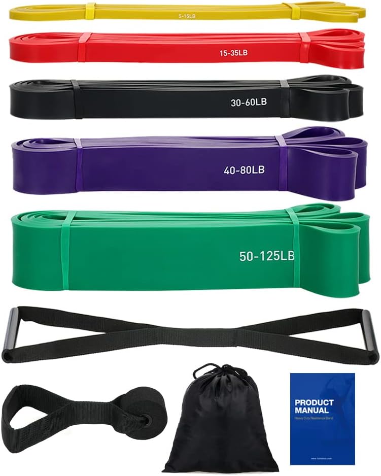 Maneck Pull Up Assist Resistance Loop Bands Set - Pack of 5s