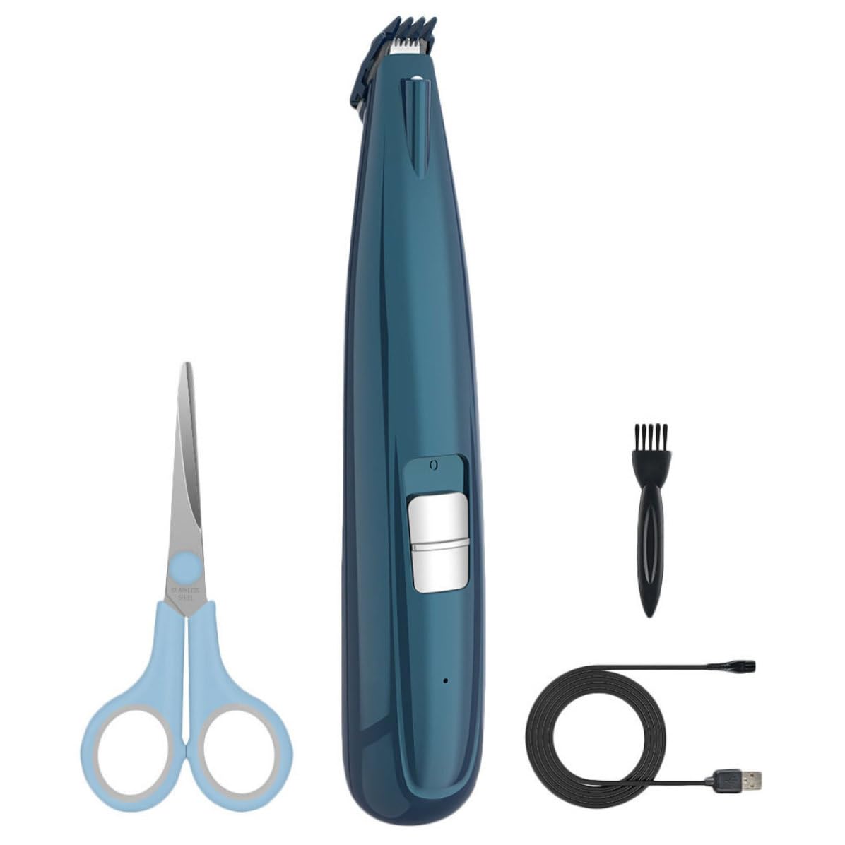 Happyyami Recortador de Pelo para Patas de Perros y Gatos Diseño Ruido y Material Abs Resistente, Herramienta Eléctrica Portátil para Peluquería Canina