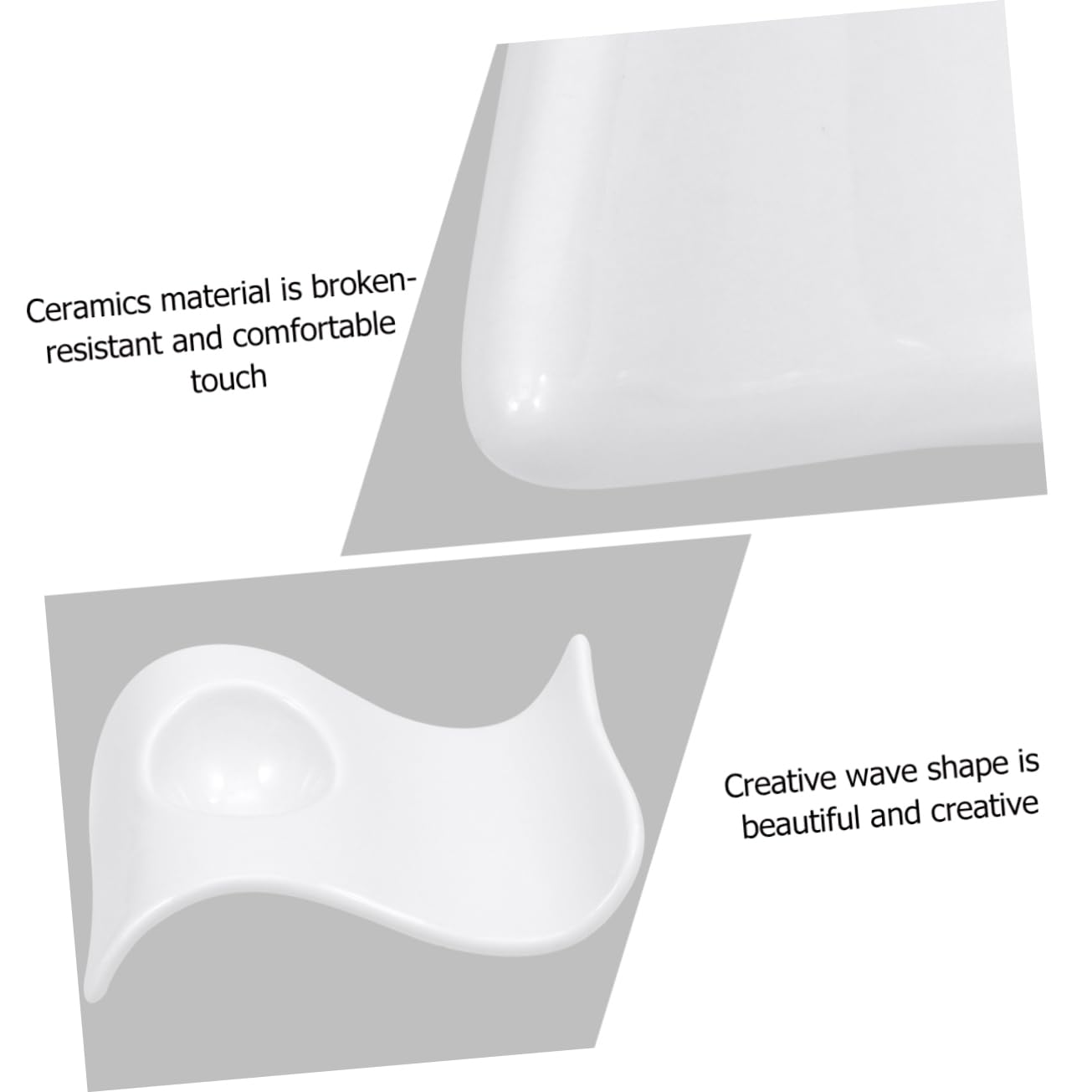 OFFSCH 2Pcs Wave Type Ceramic Egg Cup Holders Elegant Egg Tray for Home Restaurant Porcelain Egg Stand Kitchen Gadget for Organizing Eggs