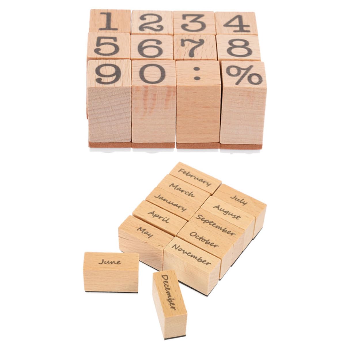 OSALADI 10 Set Sigillo digitale in legno data timbro pianificatore TIMBRI DEL DIART francobolli di scrapbooking timbro d'epoca francobolli fai da te del diario timbro numerico Di legno