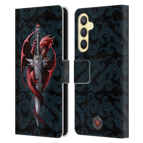 Carcasa cuero tipo libro Samsung Galaxy S23 FE funda protectora Anne Stokes dragones 5G