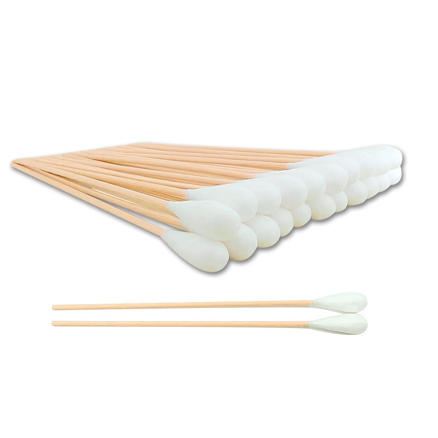 150pcs Large Cotton Swabs,6 Inch Long Large Cotton Buds with Bamboo Handle for Dogs, Specifically Designed for Dogs,Professional Big Cotton Swabs，Dogs Ears Large Cotton Swabs