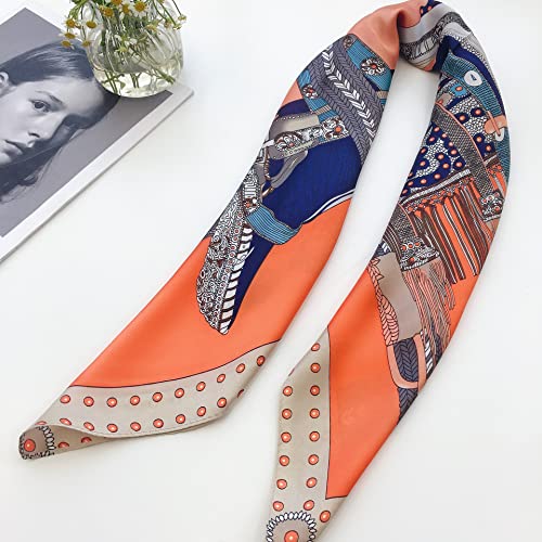 10Pcs 19.7inch Mixed Color Silk Square Scarf Neck Scarfs Multi-functions Handkerchief Satin Handbag Wraps Headband Hair Tie Band 50x50cm4