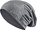 Produktbild Jersey Baumwolle elastisches Long Slouch Beanie Unisex Herren Damen mit Strass Stern Steinen Mütze Heather in 35 (2) (Heather Dark Grey)