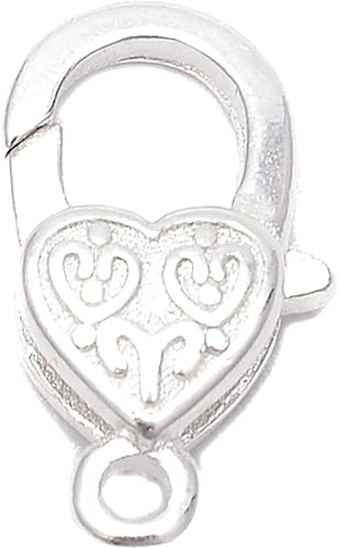 Miniatura 3 de JM Design - Cierre de langosta giratorio de plata de ley 925, tamaño 0.394 x 0.630 in, 2 unidades por bolsa para fabricación de joyas