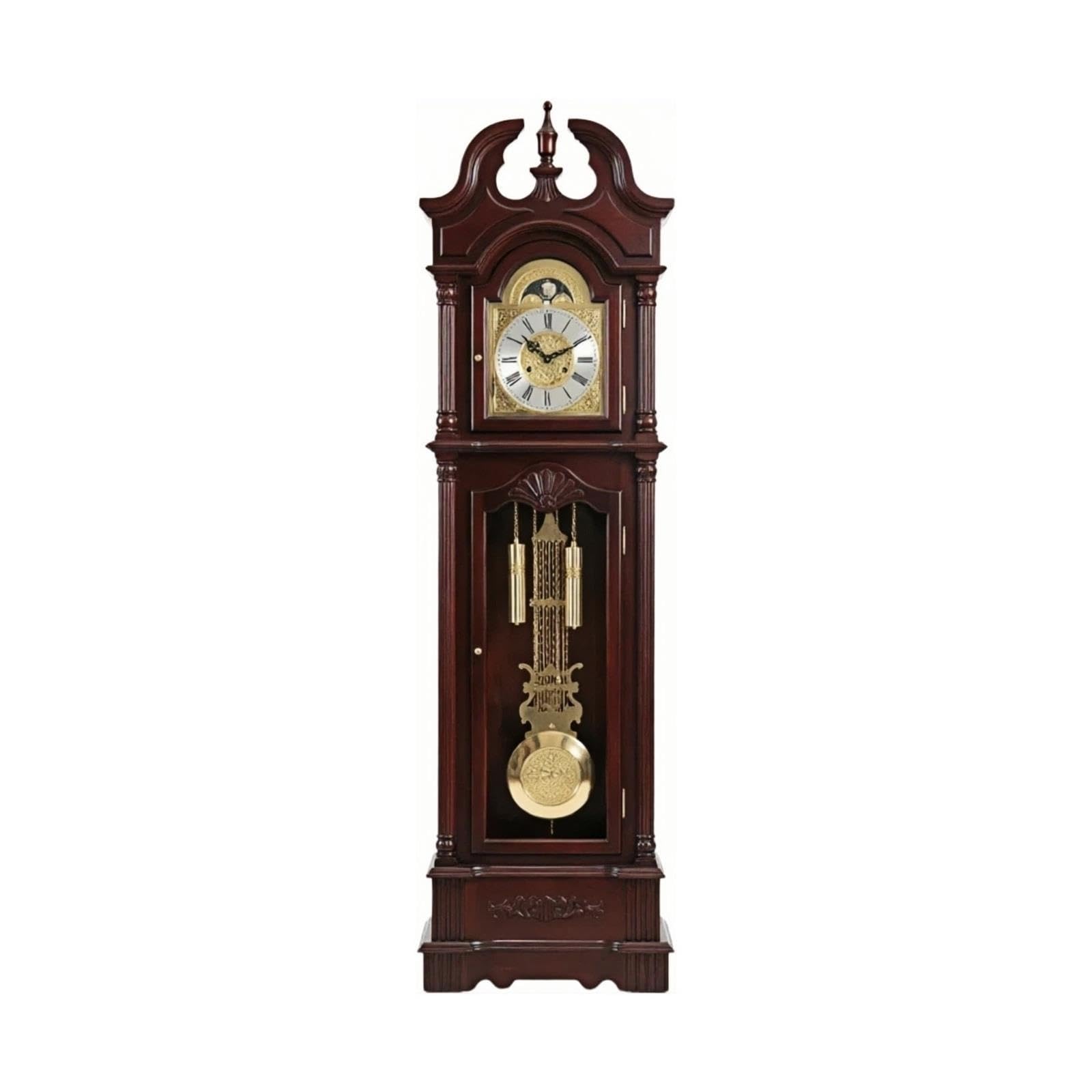 Reloj de abuelo Péndulo mecánico de piso de reloj de pie de madera