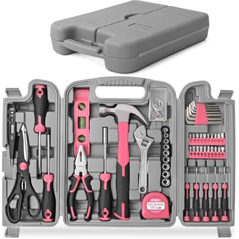 Hi-Spec Boîte à Outils Rose 56 Pièces Cover