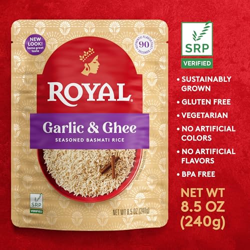 Image of Royal Garlic & Ghee Basmati White Rice - (6 Pack) 8.5 oz