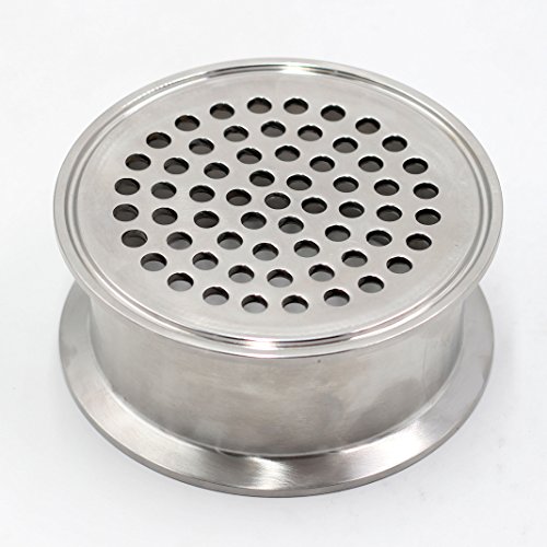Image of HFS(R) 4 inch Tri Clamp Filter Plate with 6mm Pore Hole, Bottom Weld, Stainless Steel 304, High Pressure Sanitary Fitting