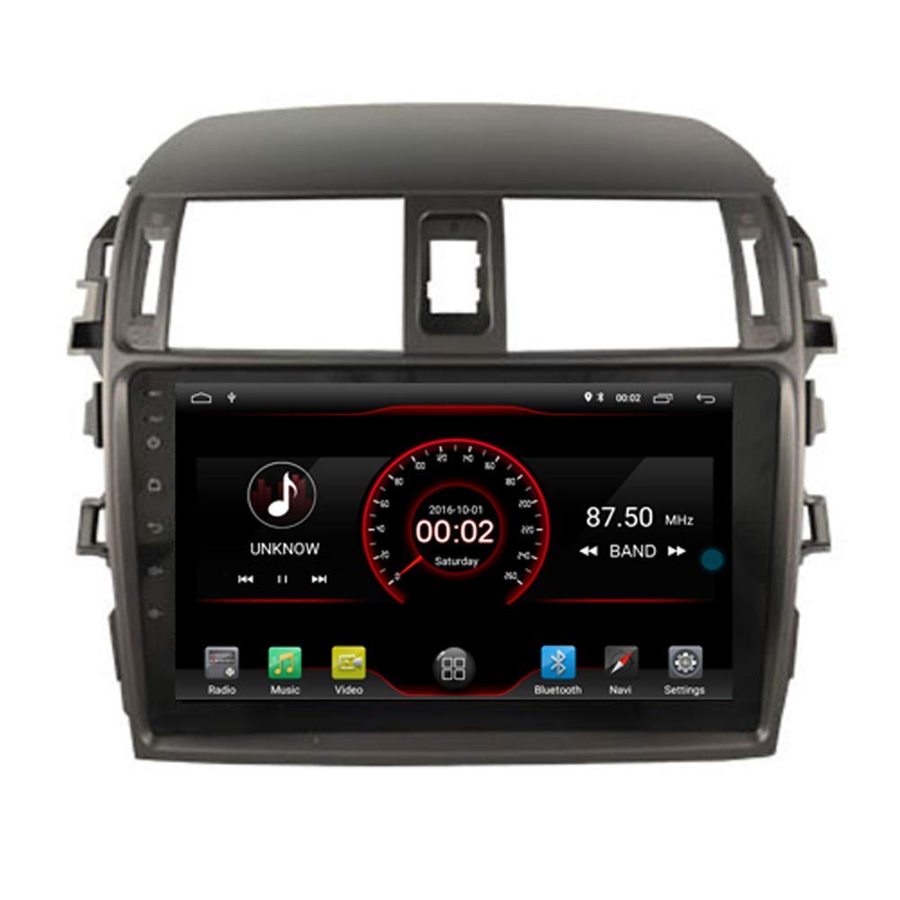 HYYK Android 10 Car Stereo Radio Audio GPS Navigation 9 inch HD Touchscreen for Toyota Corolla 2008 2009 2010 2011 2012 2013 Support Rear View Camera/SWC/Mirror Link/WIFI/Bluetooth
