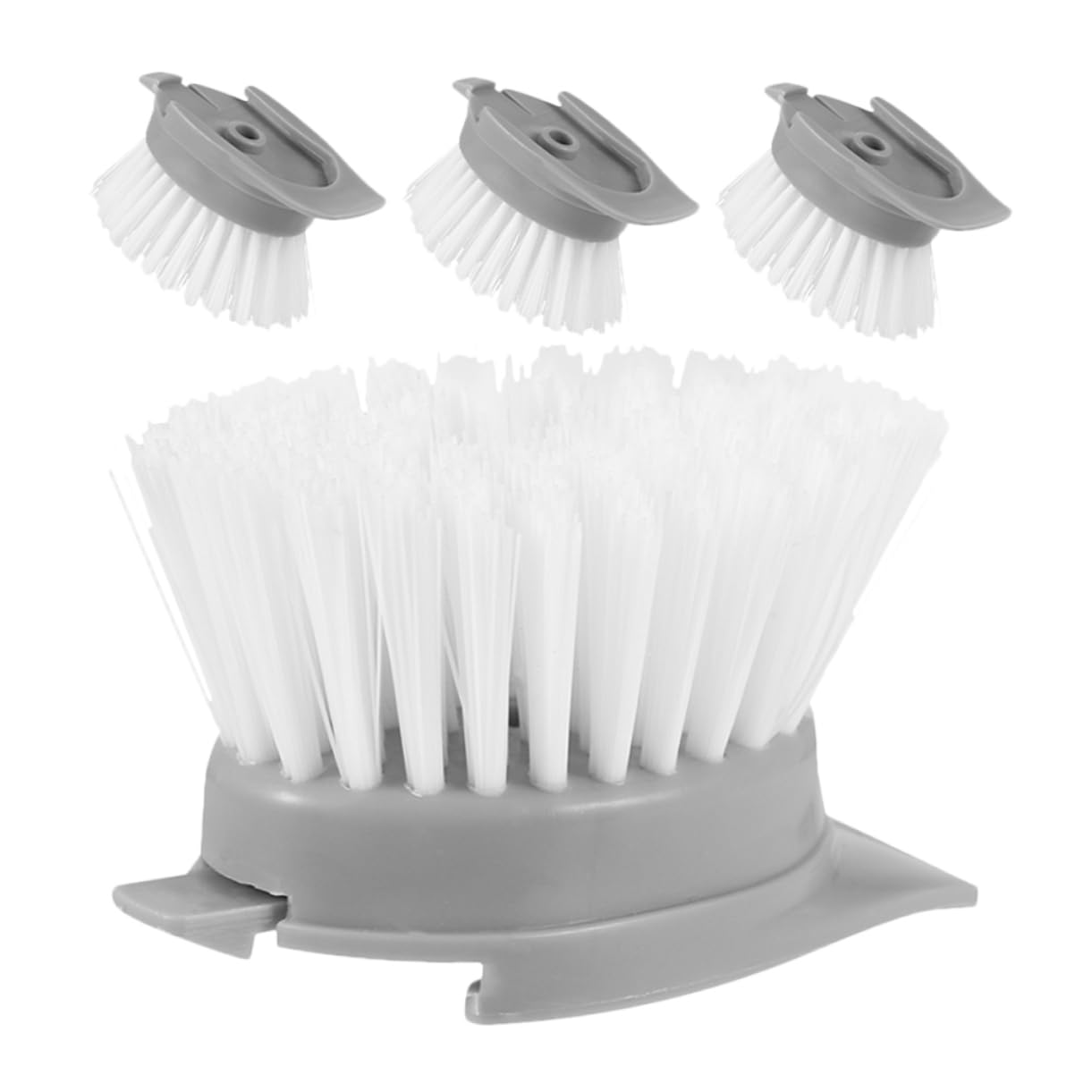 4pcs Kitchen Pot Cleaning Brush Heads Replacement Sturdy Scrub Brush Heads for Dishwashing Power Scrubber Refill for Efficient