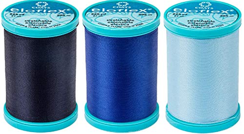 Hilo Streatch Coats 225 yd x3 Azul Poliéster miniatura 1