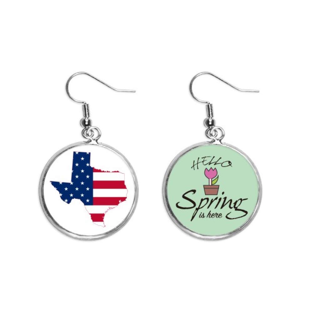 Pendientes de Texas con bandera de estrellas para primavera 5
