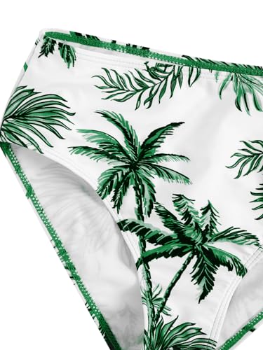 Image of Milumia Girl's 3 Piece Swimsuits Printed Twist Bikini Set with Coverup Skirt Beachwear