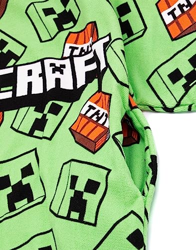 Poncho de plage Minecraft absorbant avec capuche intégrée pour maillots de bain garçons - 7