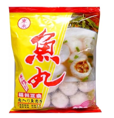 【本場福建名物】福州魚丸 肉入り魚団子 伝統手作り製法 元祖魚肉団子 弾力ぷりぷり 本格中華スープ・鍋・炒め物・しゃぶしゃぶに最適(冷凍食品)400g (1袋)